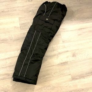 Sportek Sz 10 Youth Black Reflective Cargo Snow Pants